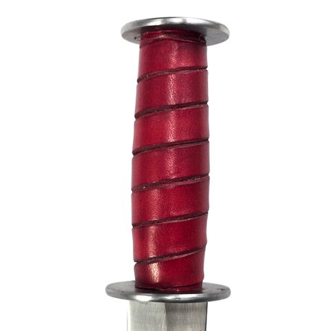RONDEL OR BOLLOCK DAGGER PRAGA, 14TH CENTURY, BLUNT REPLICA, RED