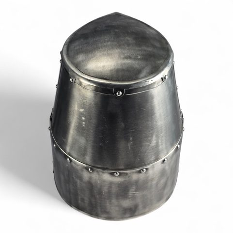 CASQUE MÉDIÉVAL EN ALUMINIUM - POUR LE TOURNAGE DE FILMS
