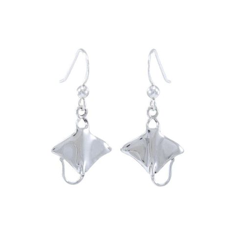 MANTA RAY SILVER EARRINGS