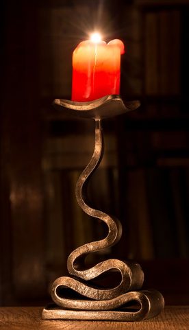 VOLUTE, FORGED CANDLESTICK