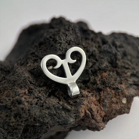 HEART LUNULA, SILVER PENDANT