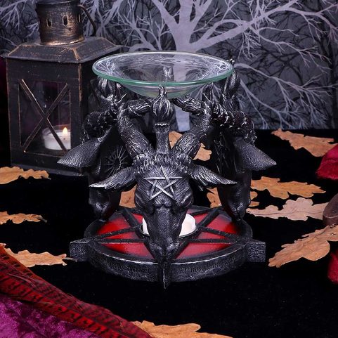 OCCULT BAPHOMET HEAD OIL BURNER