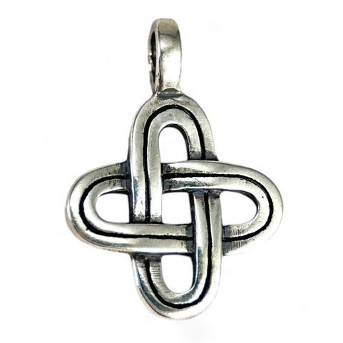 EINZELKNOTEN, ANHÄNGER SILBER 925