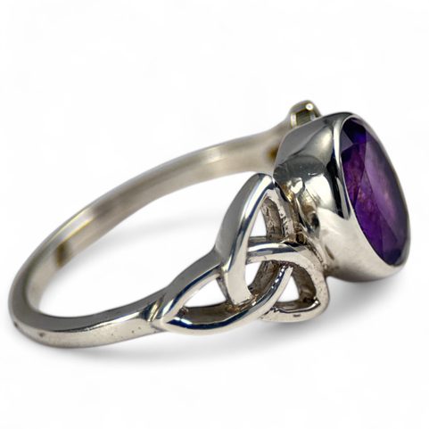 CELTIC KNOT, RING, AMETHYST SILVER 925/1000
