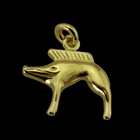 BOAR CELTIQUE, NEUVY-EN-SULLIAS, PENDENTIF, OR 14K