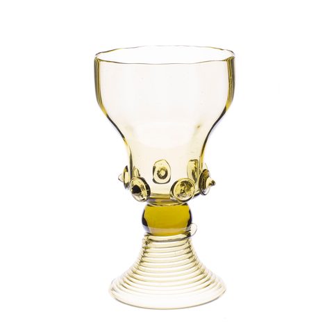 KING ARTHUR, LARGE MEDIEVAL GLASS GOBLET - 1 PIECE