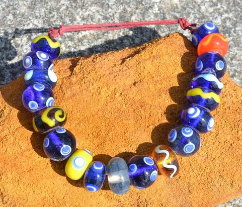 CELTIC BRACELET FROM GLASS BEADS, REPLICA