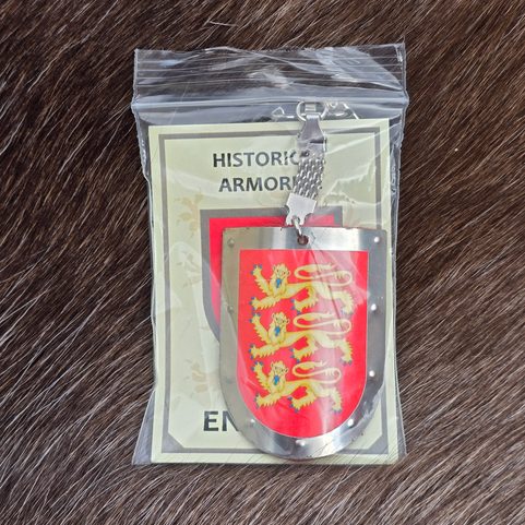 ANGLETERRE, BOUCLIER MÉDIÉVAL, PORTE-CLÉS, MÉTAL, FAIT MAIN