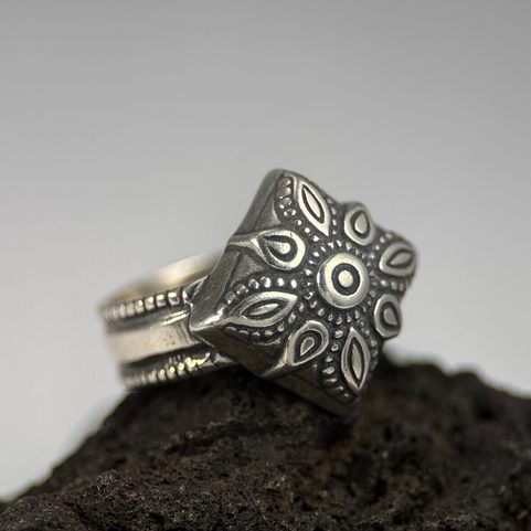 MEDIEVAL RING, 12TH CENTURY, SILVER 925 13G