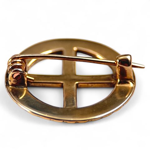 SUN CROSS, BRONZE BROOCH