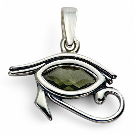 DAS AUGE HORUS - SILBER 925 UND MOLDAVIT