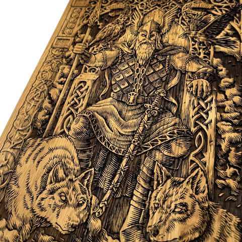 ODIN, DÉCORATION MURALE, BOIS 32X46CM