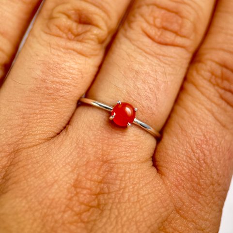 YENNEFER, RING, CARNELIAN SILVER 925/1000