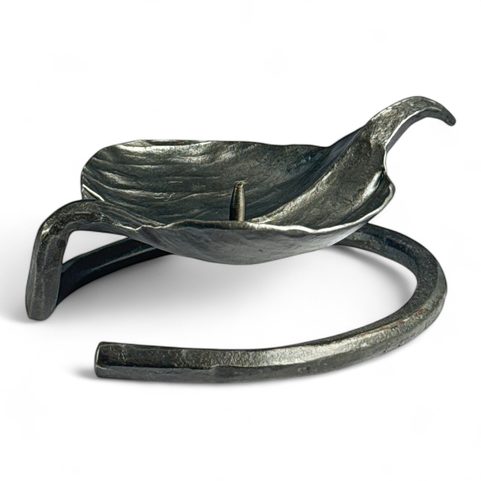 LEAF, FORGED CANDLESTICK