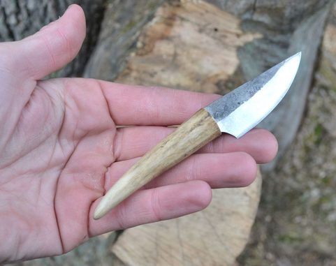 GUDRUN, ANTLER, FORGED SMALL KNIFE