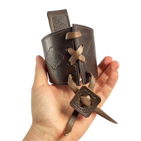 DRINKING HORN HOLDER - CELTICA, BROWN
