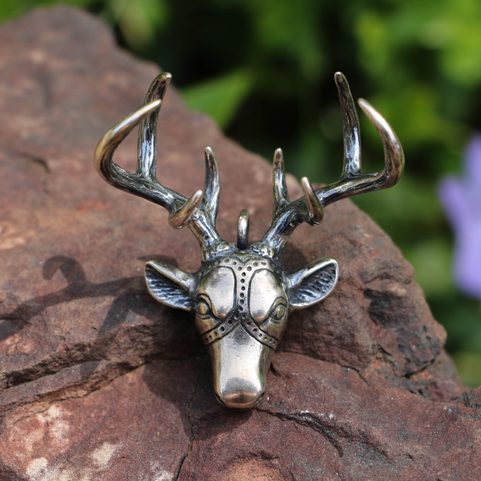 DEER, NECKLACE, STERLING SILVER