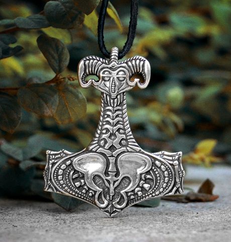 NECRO-ORGANIC THOR'S HAMMER BY WULFLUND, SILVER 925, 14 G