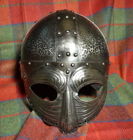 VALGARD, LUXURY DECORATED VIKING HELMET WITH THE FACE MASK