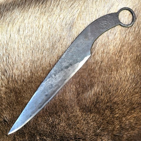 CELTIC KNIFE OPPIDUM, EXACT REPLICA OF KNIFE FROM BOHEMIA, BLACK