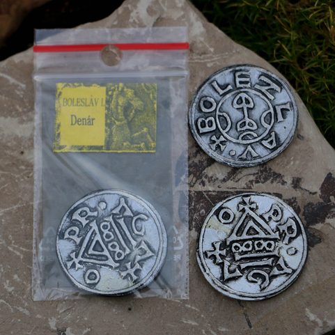 DENARIUS BOLESLAUS I, DUKE OF BOHEMIA, TIN REPLICA