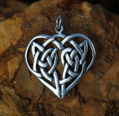 COEUR CELTIQUE, PENDENTIF, ARGENT