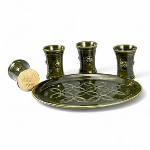 CERAMIC SHOT GLASS - SET OF 4