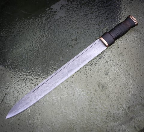 NEVIS, SCHOTTISCHES MESSER, DIRK, DAMASZENERSTAHL