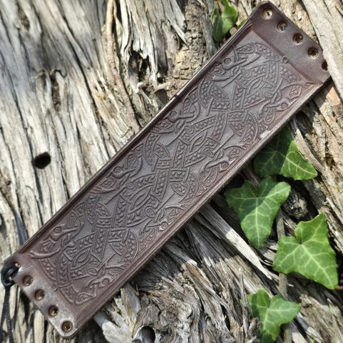 BRACELET - VIKING MOTIFS, BROWN