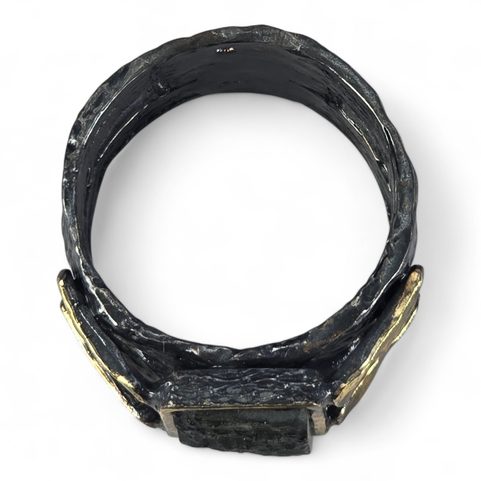 PETR VOK, MOLDAVITE, SILVER RING, AG 925/1000, 12 G