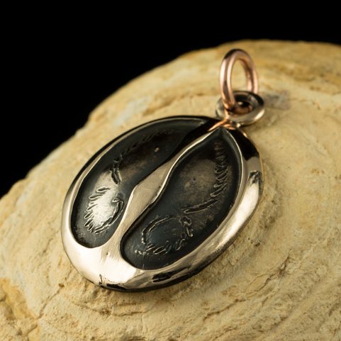 DEER TRACK, PENDANT, BRONZE