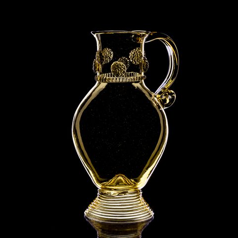 ROEMER, HISTORICAL GLASS GOBLETS, SET OF 2