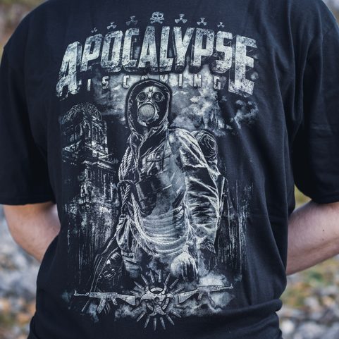 PREPPER - APOCALYPSE IS COMING, T-SHIRT B&W