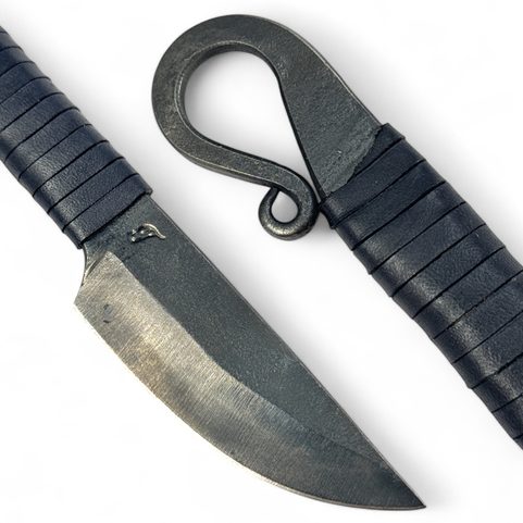 SPIRAL, CELTIC FORGED KNIFE, BLACK