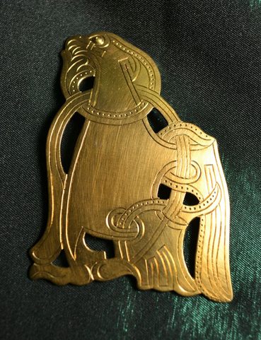 IRISH BROOCH, BRASS