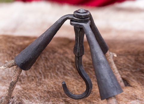 MEDIEVAL CAULDRON TRIPOD, FORGED