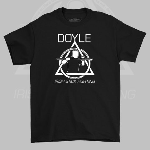 DOYLE STYLE, IRISH STICK FIGHTING, BLACK MEN'S T-SHIRT