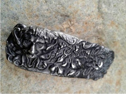 FAUN, PEWTER BARRETTE HAIR CLIP CLASP