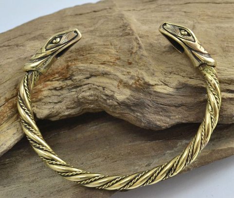 SNAKE, BRASS BRACELET