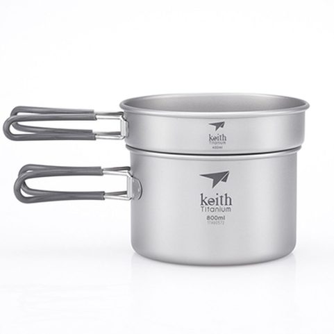 2-PIECE TITANIUM POT AND PAN COOK SET TI6012  KEITH
