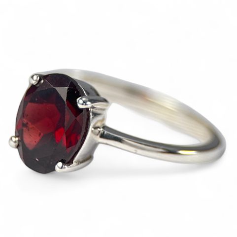 ALIOTH, RING, GARNET SILVER 925/1000