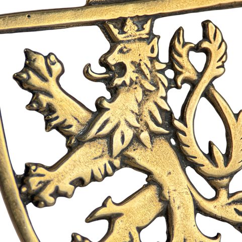 TCHÈQUE LION - BOHÊME, PENDENTIF EN BRONZE