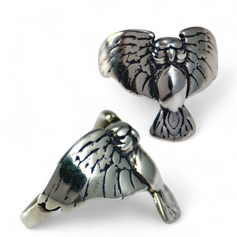 HIBOU, BAGUE D'ARGENT