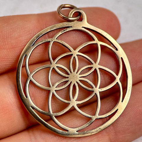FLEUR DE LA VIE, PENDENTIF EN BRONZE