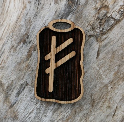 FEHU RUNE - FUTHARK, WOOD