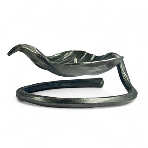 LEAF, FORGED CANDLESTICK