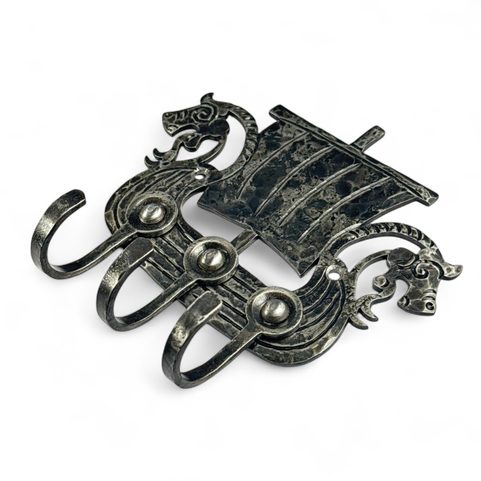 DRAKKAR - VIKING SHIP, FORGED HOOKS / KEY RING