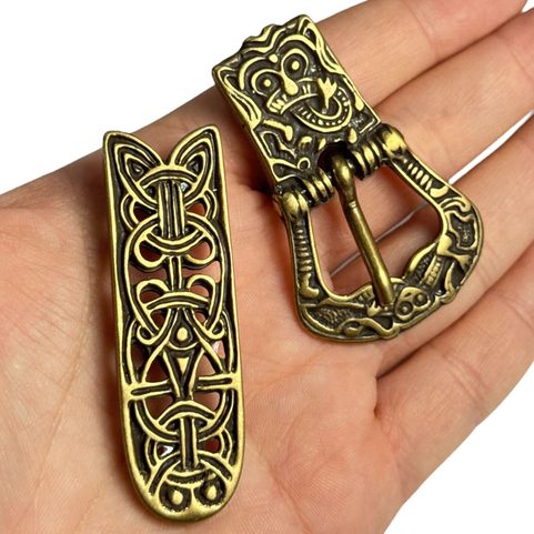 BOUCLE DE CEINTURE VIKING ET EMBOUT DE SANGLE