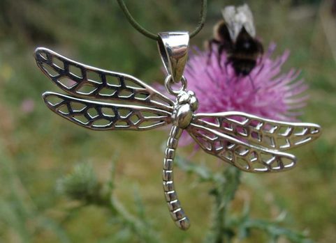 DRAGONFLY, PENDENTIF EN ARGENT, AG 925
