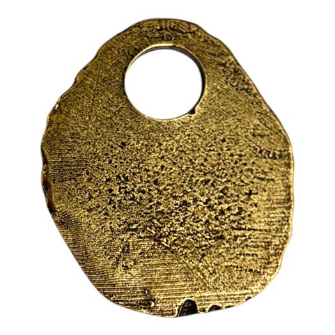 ALGIZ - RUNE, AMULET, ANT. BRASS